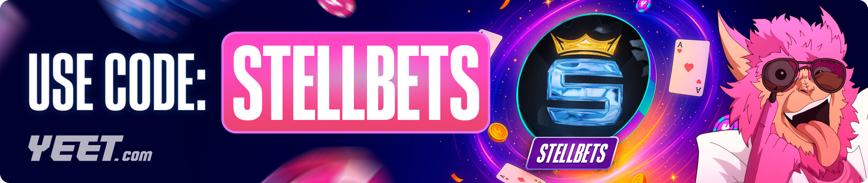 Use code STELLBETS on Yeet.com